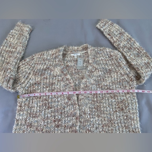 Maurices Sweater Womens Sz M Chunky Knit Cardigan Long Sleeve Shimmer Open Front - Picture 6 of 9